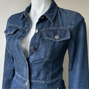 SJYP Steve J Yoni P Long-Sleeve Denim Mini Shirt Dress, XS